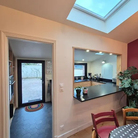 Brique Et Silex Terrasse Jardin Parking Ruan